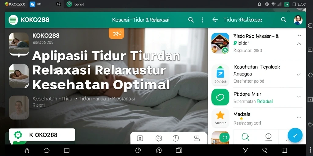 Antarmuka KOKO288 menampilkan fitur relaksasi yang mudah diakses.
