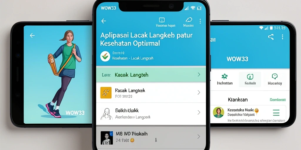Antarmuka WOW33 yang menarik dengan fitur pelacakan langkah.